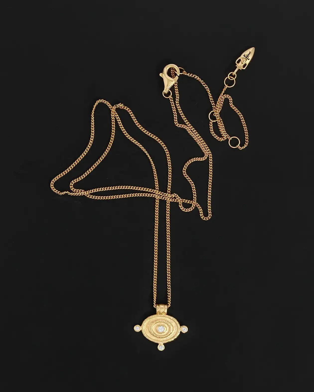 Temple of the Sun Reign oval necklace gold