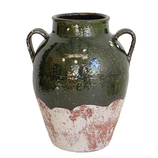 Textured glazed urn 37cm