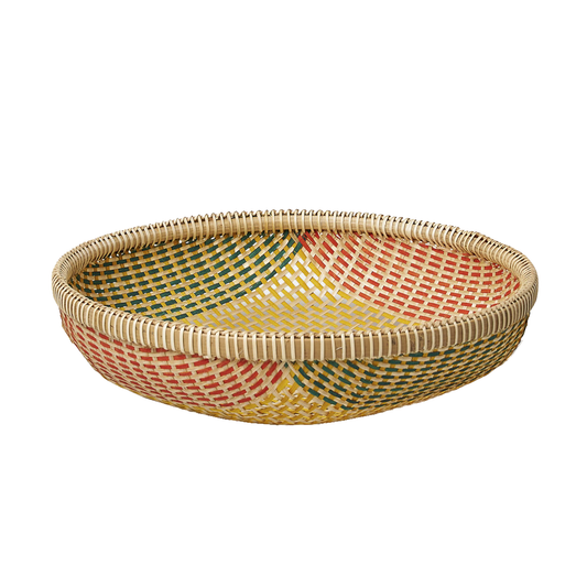 Coloured Thao woven basket 35cm