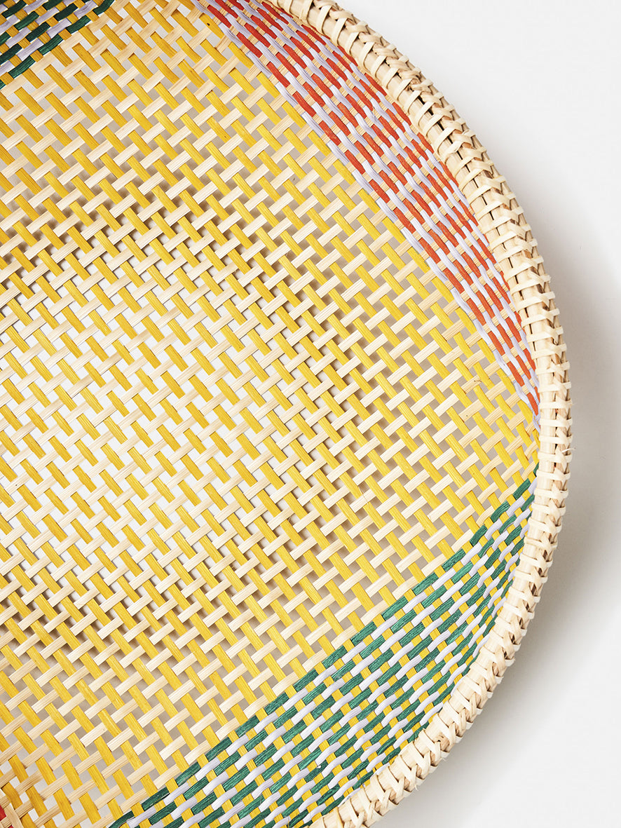 Coloured Thao woven basket 35cm