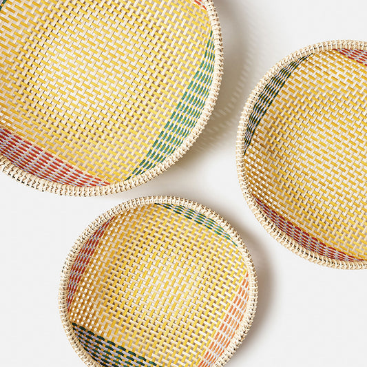 Coloured Thao woven basket 35cm