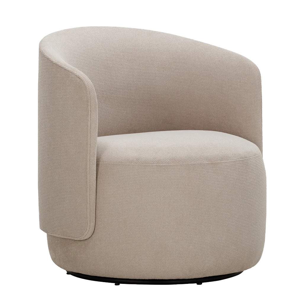 The Estelle velvet swivel chair taupe