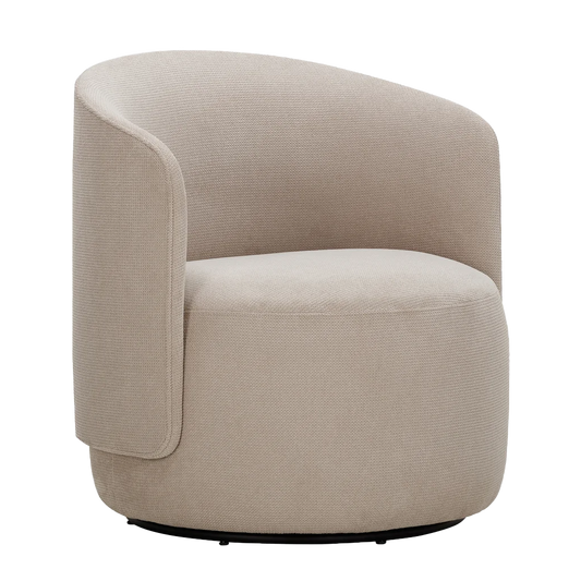 The Estelle velvet swivel chair taupe