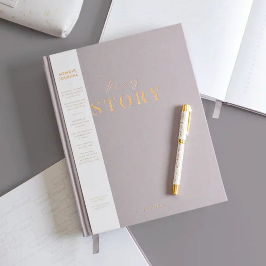 Memoir linen bound journal grey