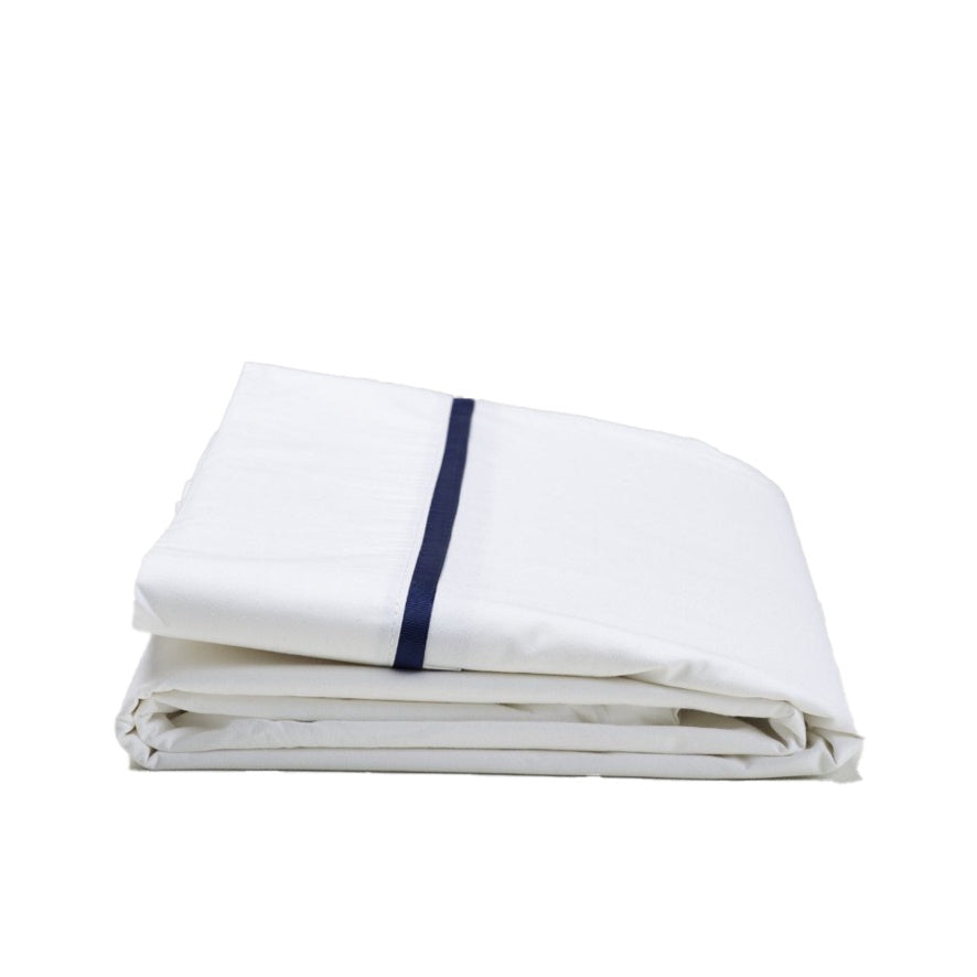 Navy tape flat sheet queen