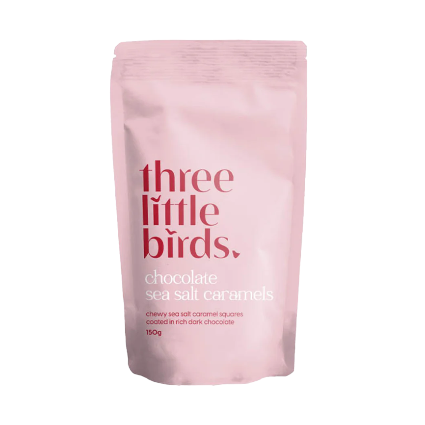 Three Little Birds chocolate sea salt caramels 150g