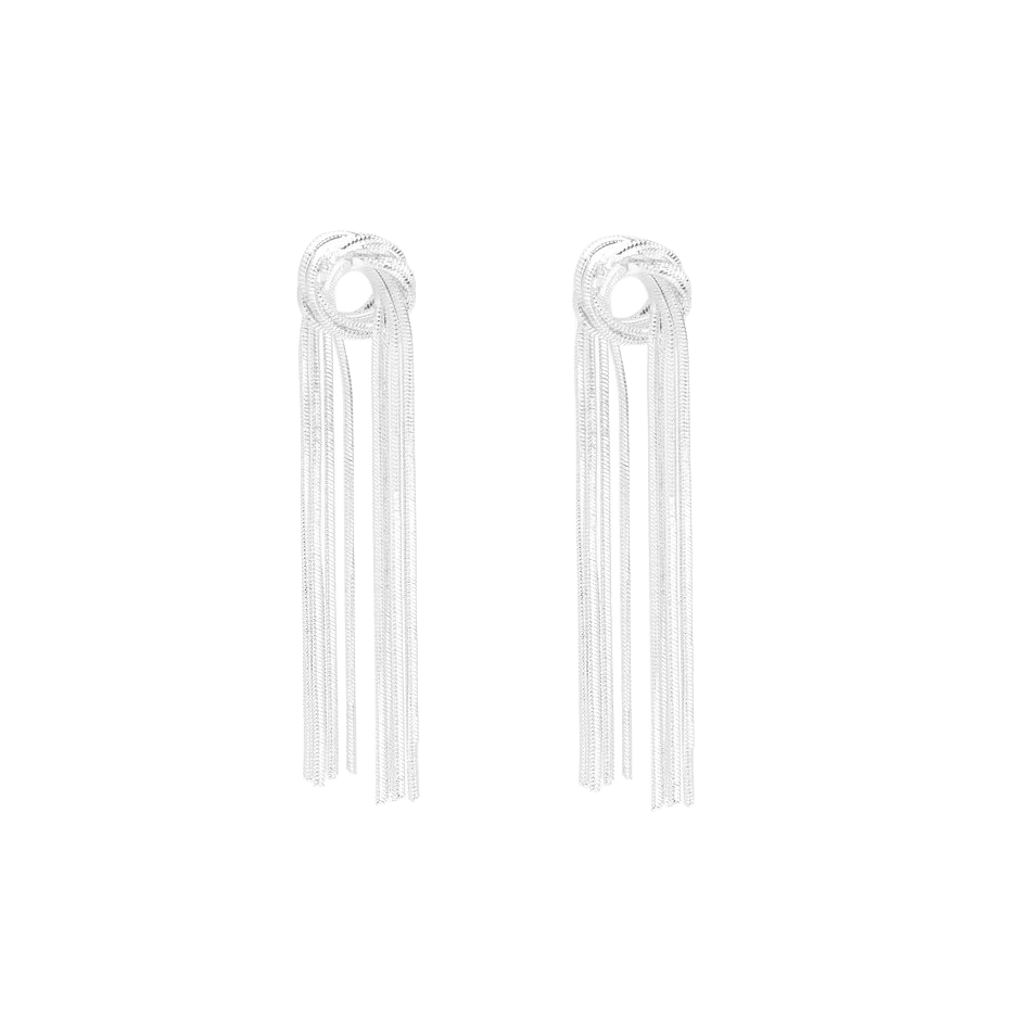 True knot earrings silver