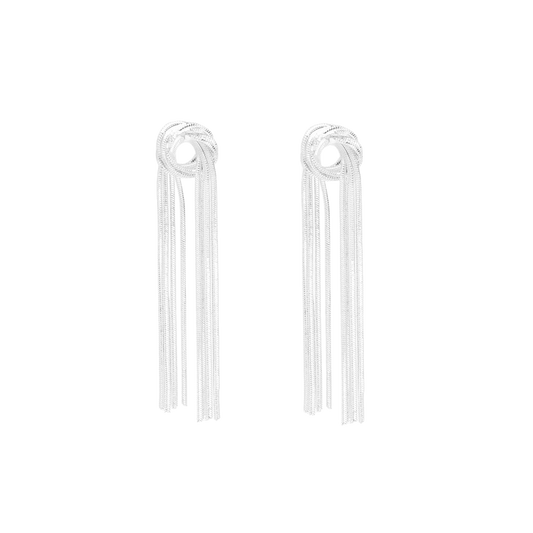 True knot earrings silver