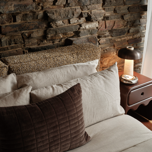 Turner velvet lumbar cushion cover 40 x 60cm chocolate