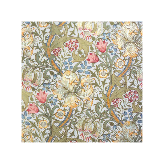 V&A floral golden lily paper napkins set of 20