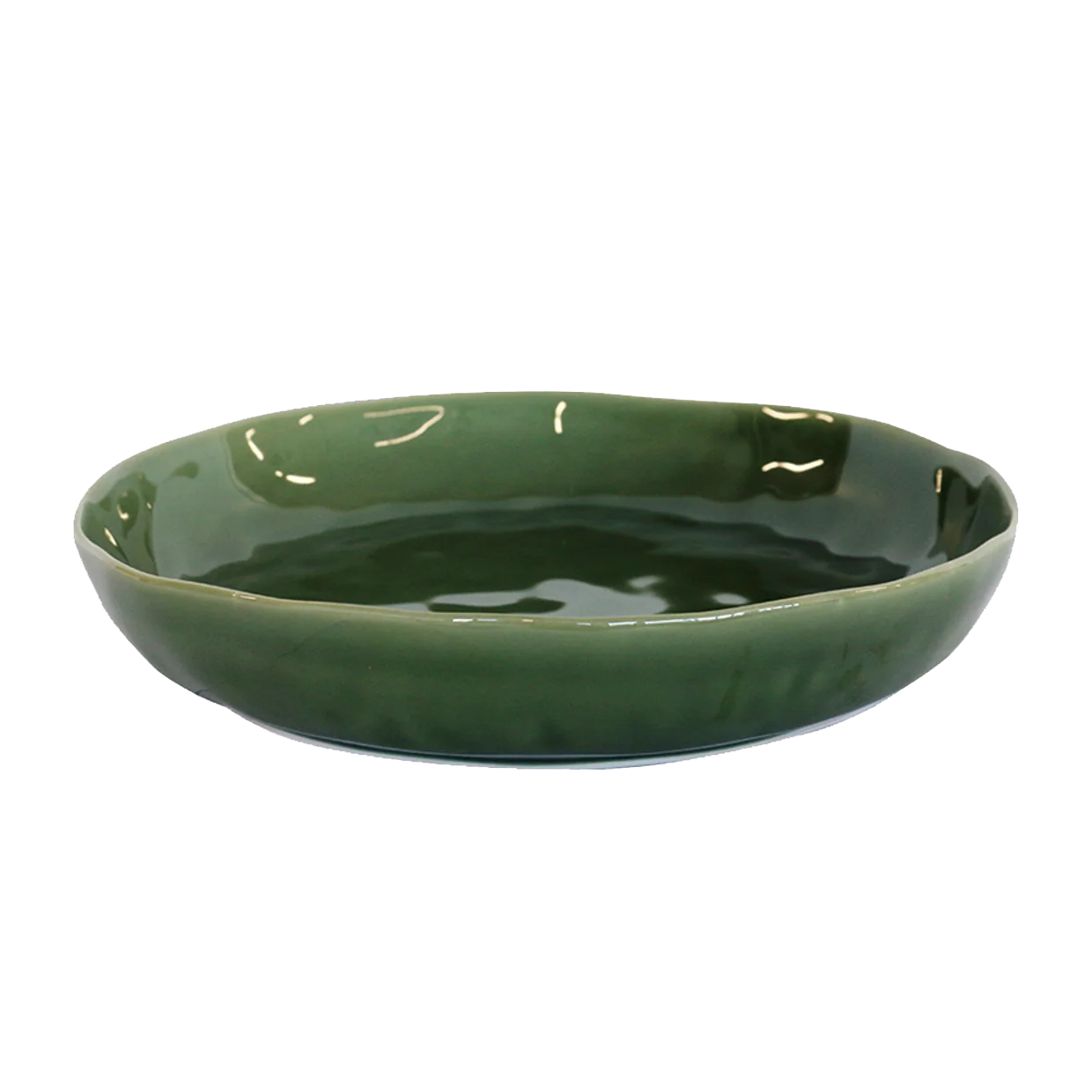 Verde ceramic shallow bowl 30cm