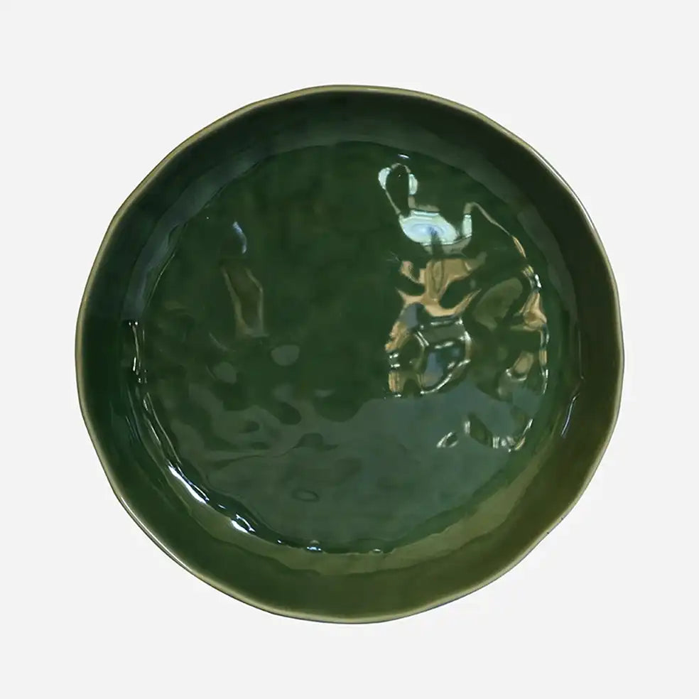 Verde ceramic shallow bowl 30cm