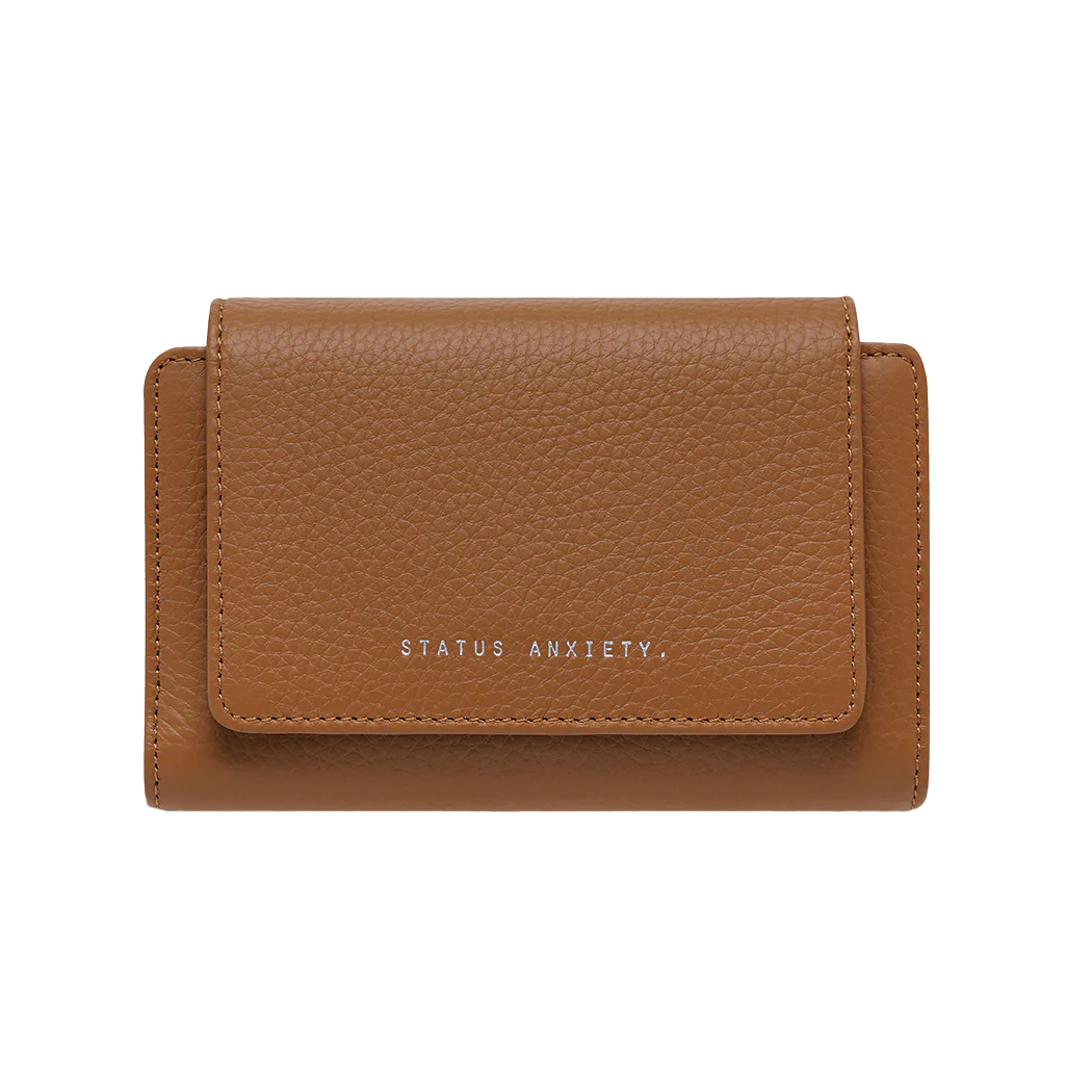 Visions leather wallet camel