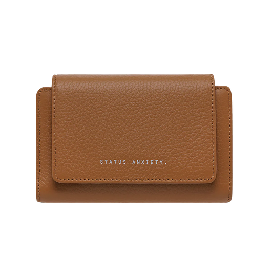 Visions leather wallet camel