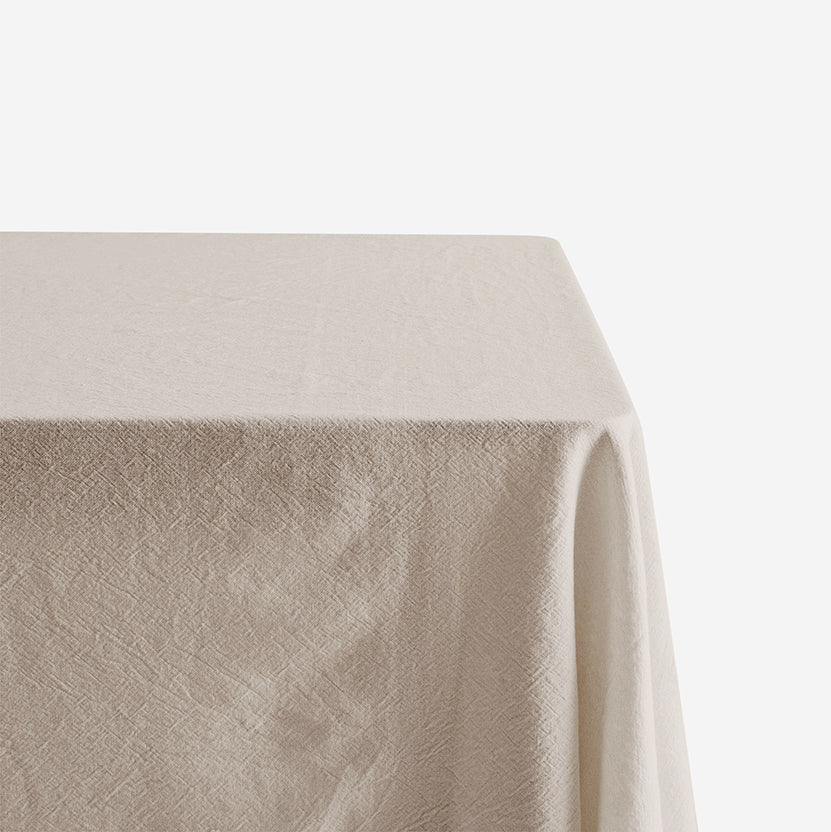 Washed cotton tablecloth 180 x 280cm natural