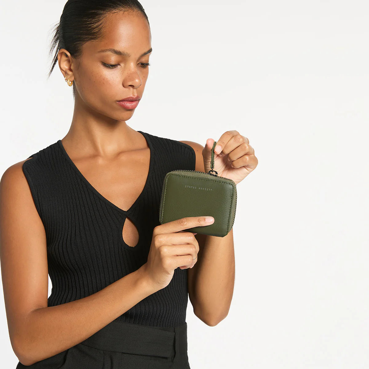 Wayward compact wallet khaki