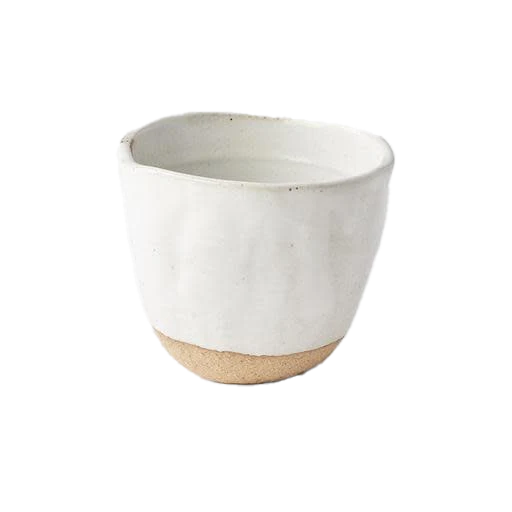 Organic shaped cup off-white 200mls