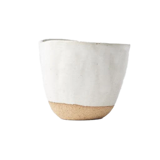 Organic shaped cup off-white 200mls