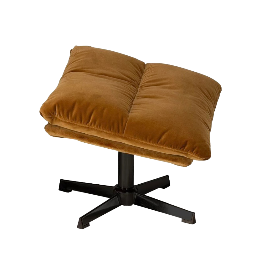 William velvet foot rest ochre
