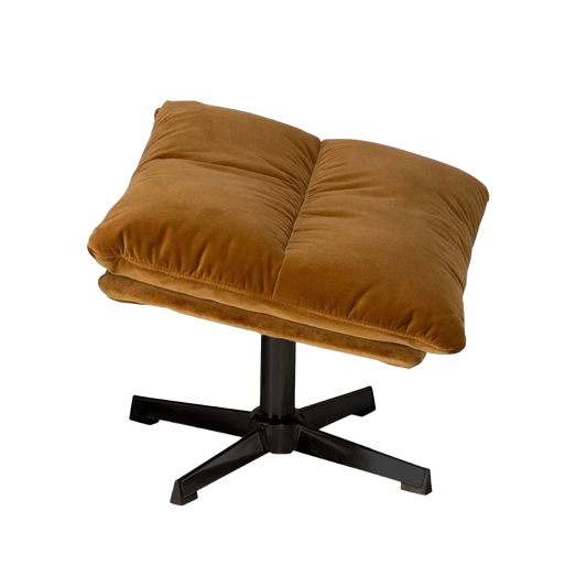 William velvet foot rest ochre