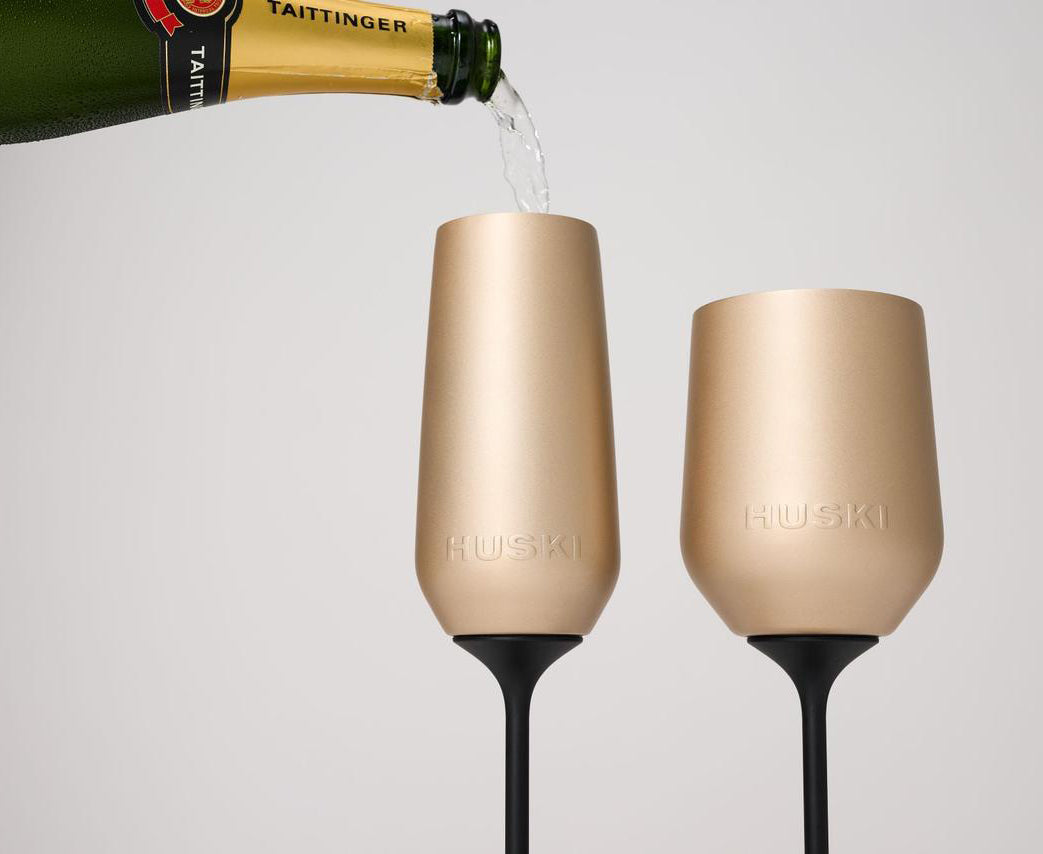 Huski stemmed wine tumbler champagne 355ml