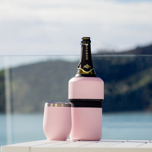 Huski wine cooler powder pink