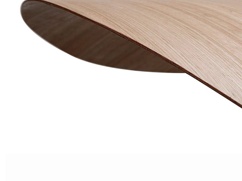 Large wooden veneer floating pendant shade