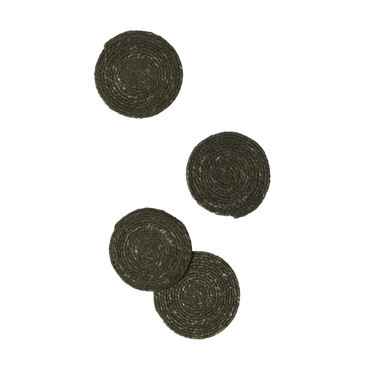 Woven coasters set of 4 olive