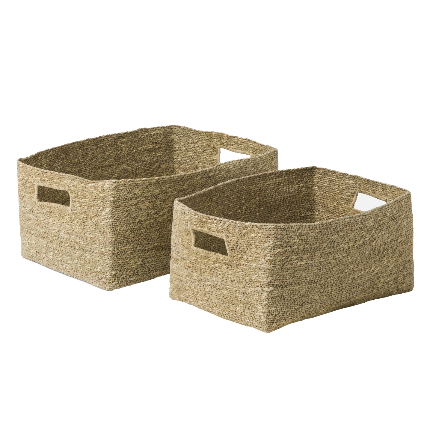 Woven storage basket natural