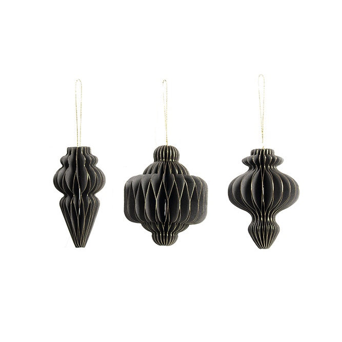Hanging papier gilded deco charcoal