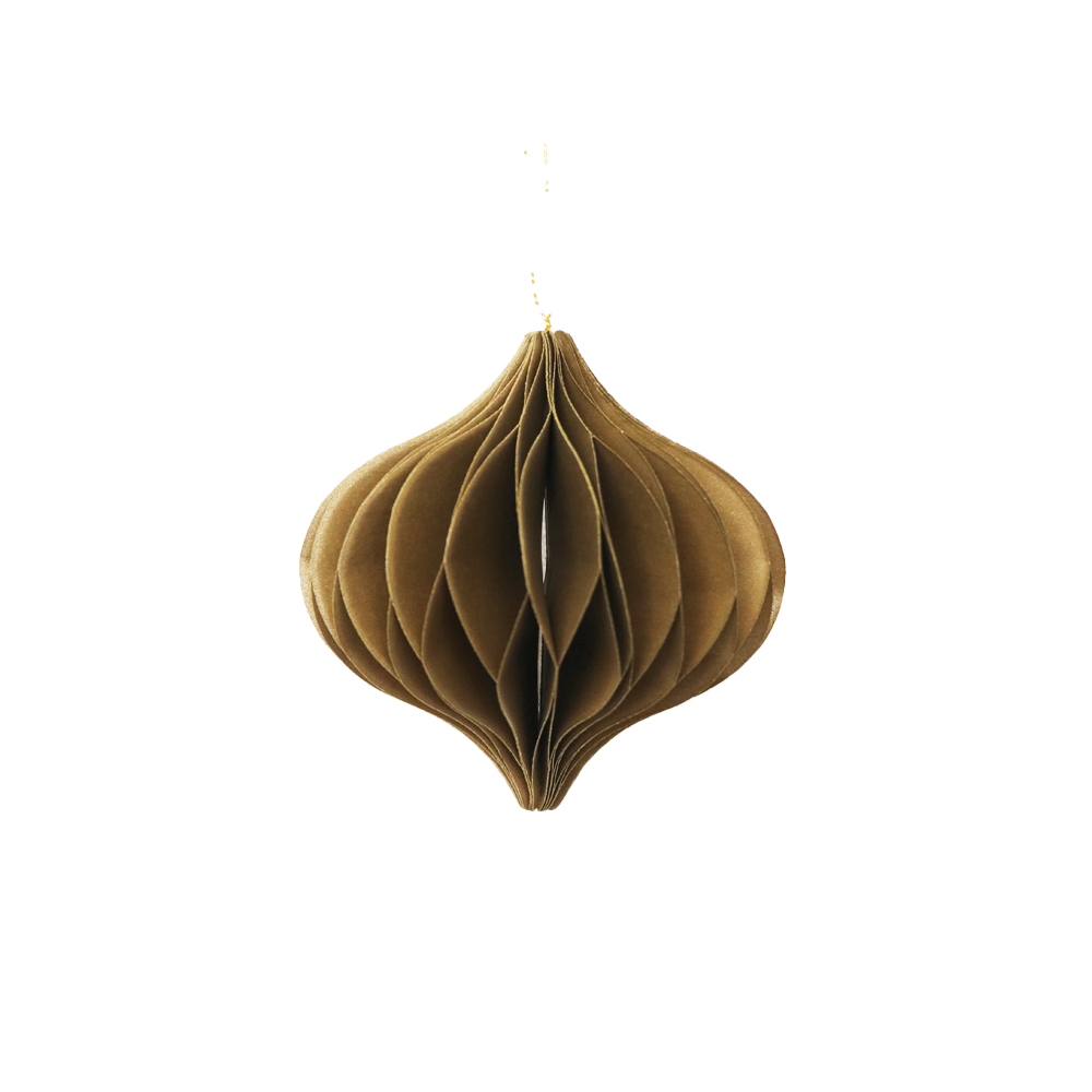 Le Papier hanging small Xmas sphere deco gold 10cm