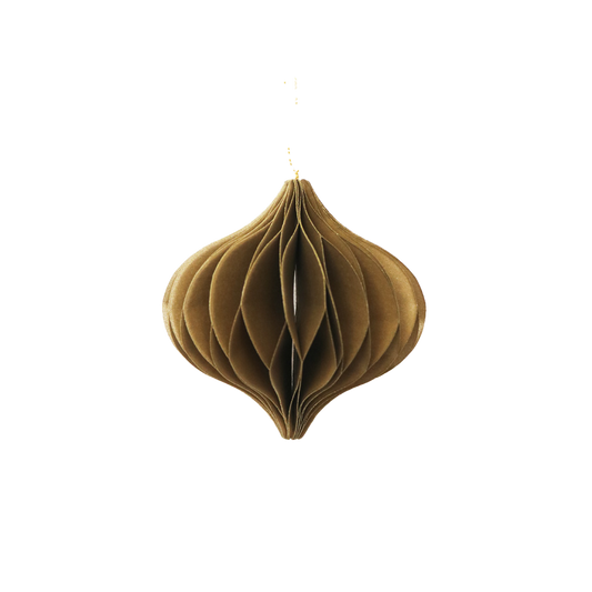 Le Papier hanging small Xmas sphere deco gold 10cm