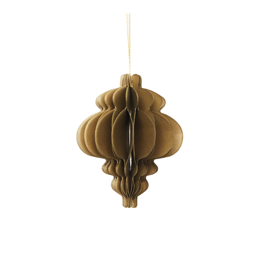 Le Papier hanging small Xmas bauble deco gold 10cm
