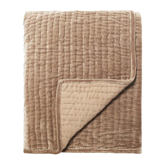 XL Cino cotton velvet quilt cacao