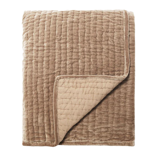 XL Cino cotton velvet quilt cacao