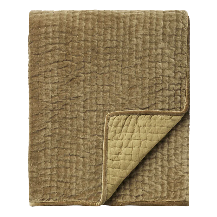 XL Cino cotton velvet quilt khaki