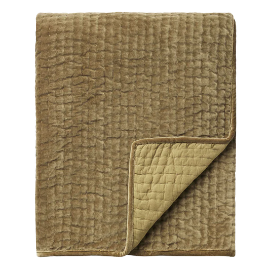 XL Cino cotton velvet quilt khaki