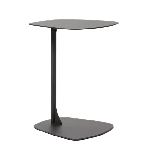 Aluminium sofa side table black