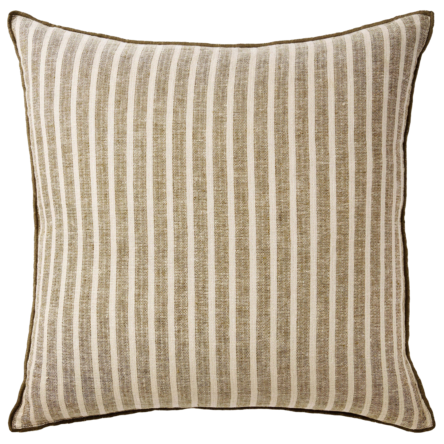 Ava linen cushion cover khaki 55cm