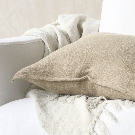 Flaxmill linen cushion cover doeskin 50cm