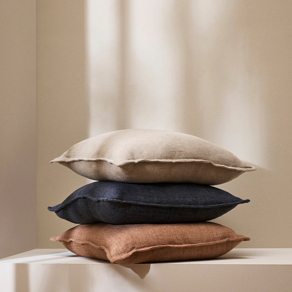 Flaxmill linen cushion cover doeskin 50cm