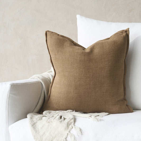 Flaxmill linen cushion cover fenugreek 50cm