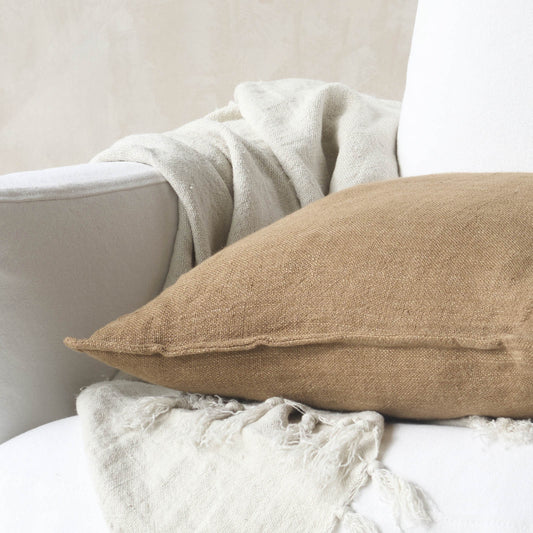 Flaxmill linen cushion cover fenugreek 60cm