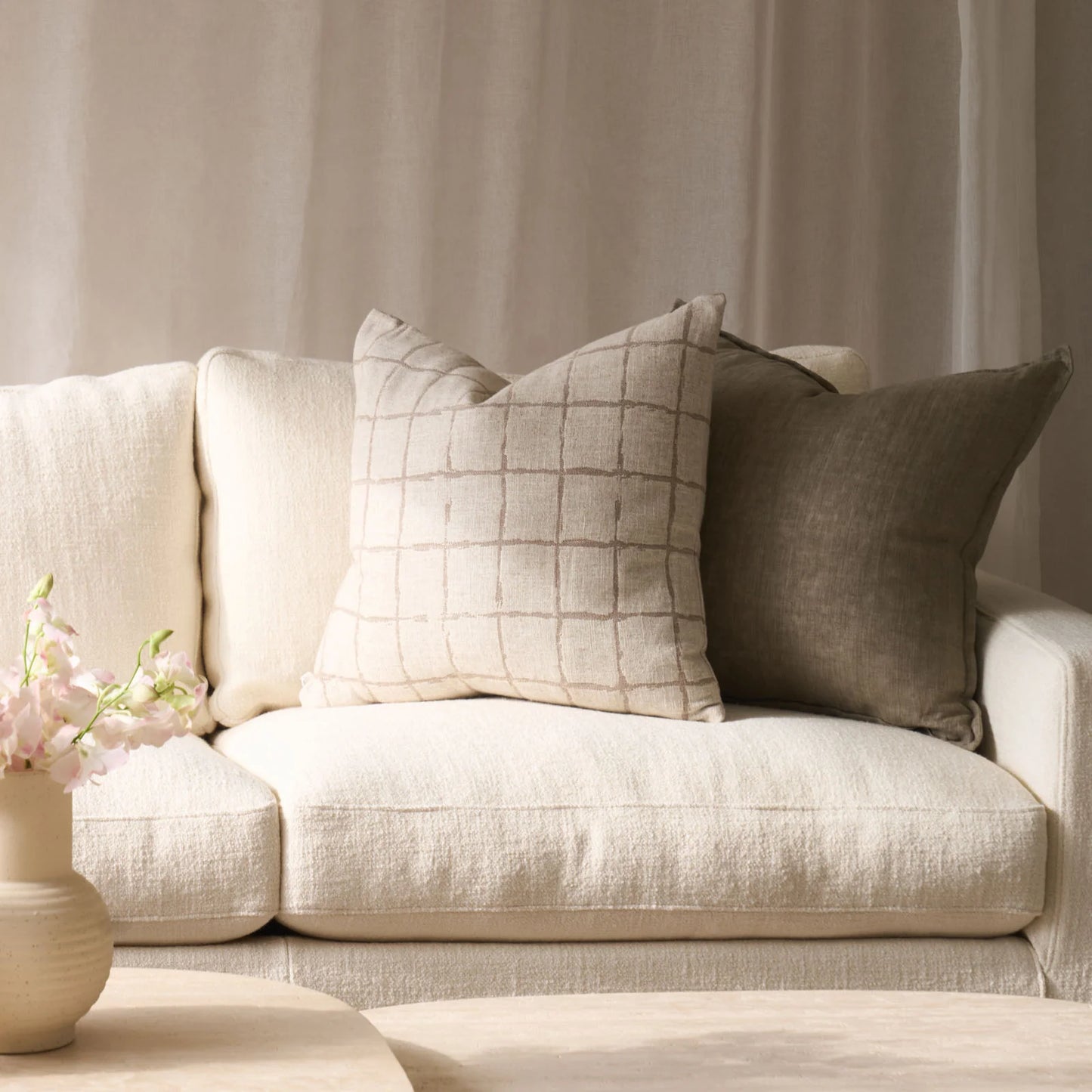 Harrison cushion cover taupe 55cm