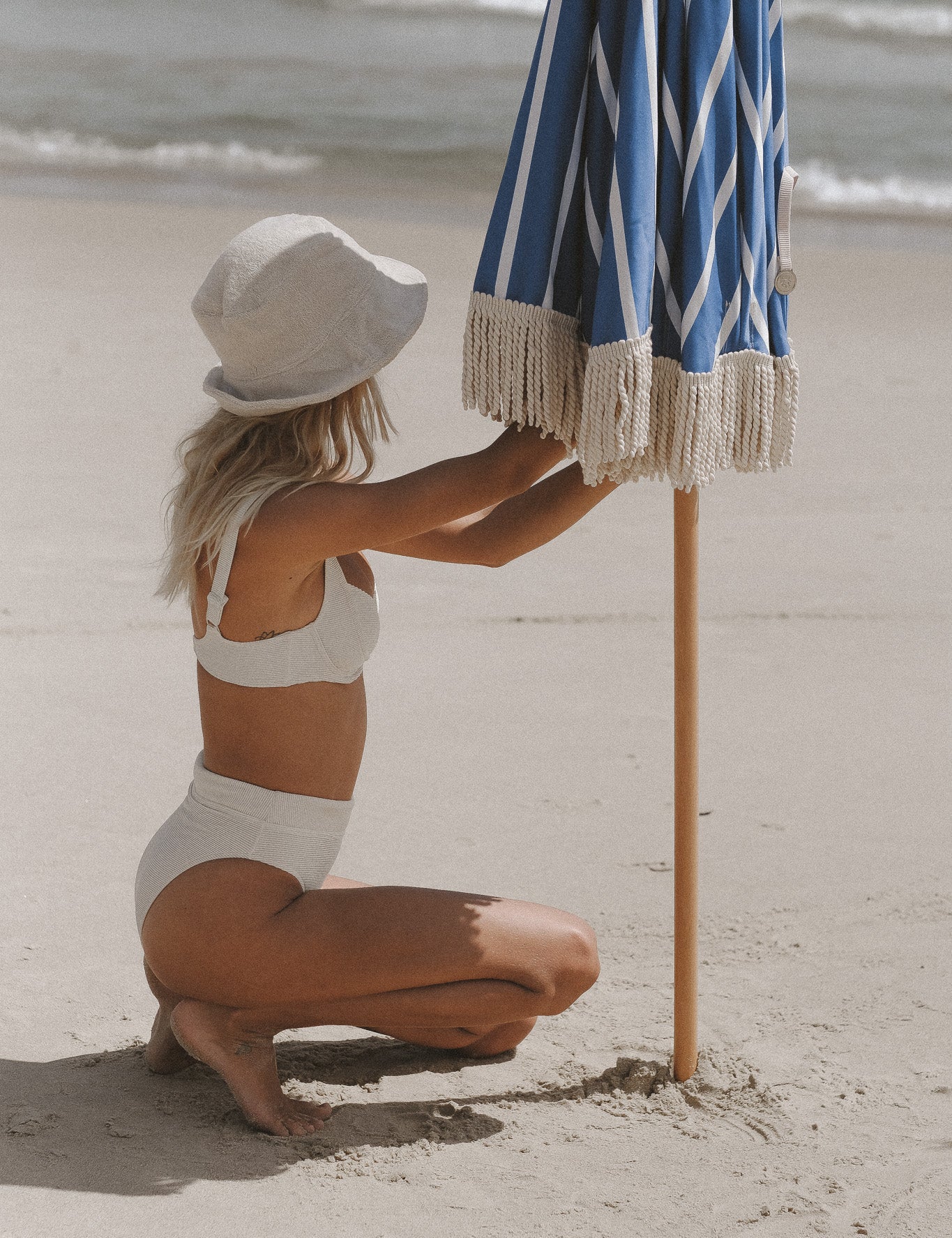 Seaside beach umbrella