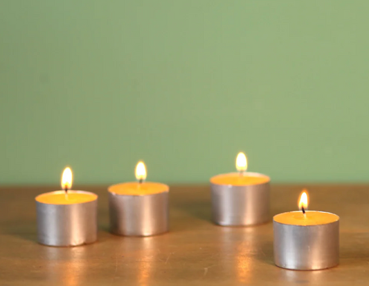 NZ made beeswax tealight candles (10)