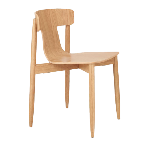 Borough stackable oak dining chair