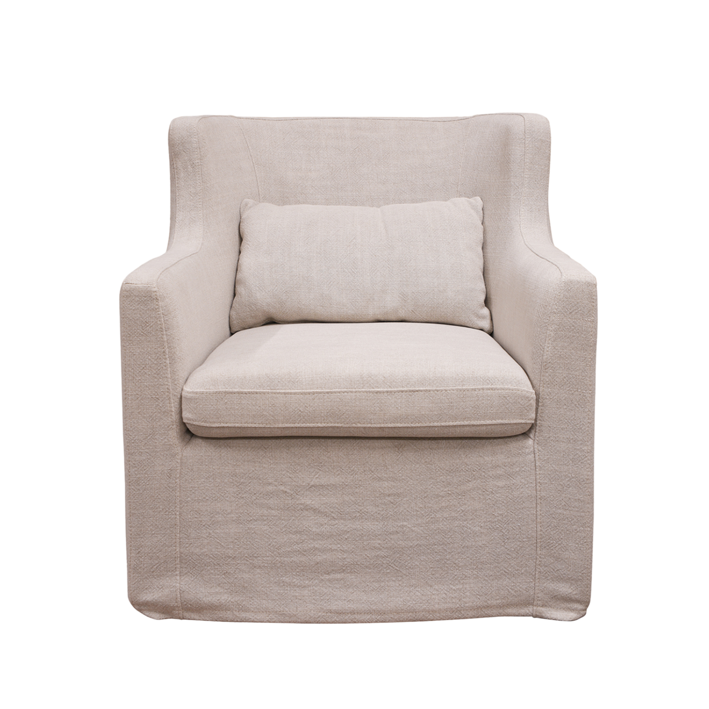 Oscar slipcover swivel armchair