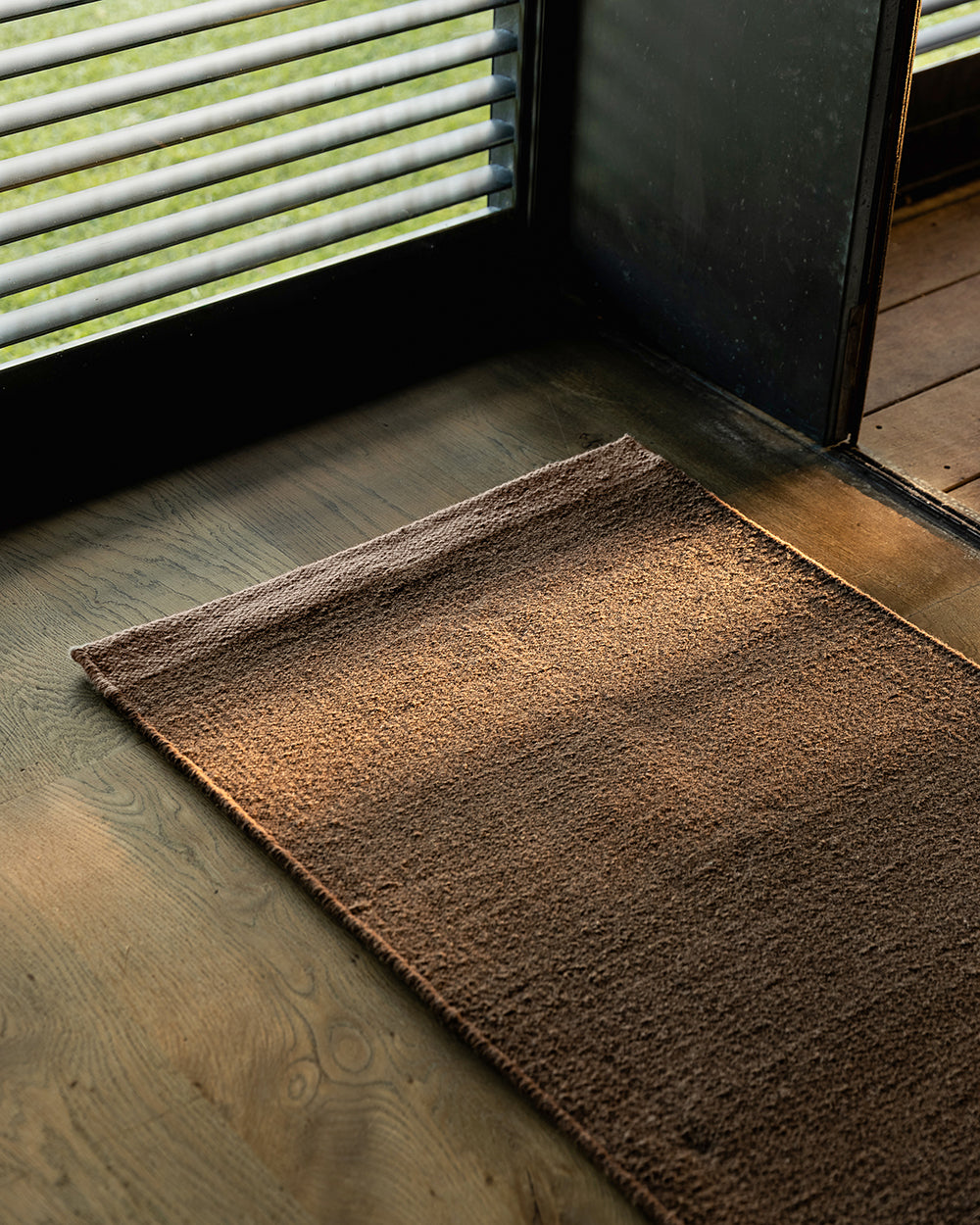 Carla NZ wool entrance mat 60 x 100cm cocoa