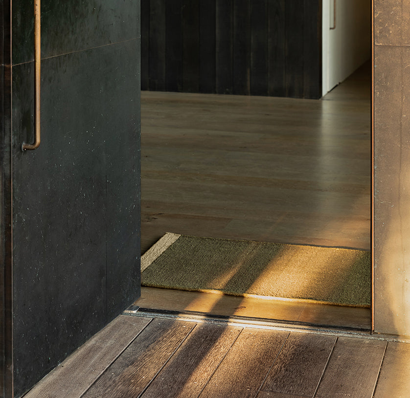 Carla NZ wool entrance mat 60 x 100cm cocoa